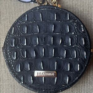 NWT Brahmin BLACK REGAL MINI MELBOURNE Circle Coin Wallet